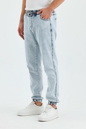 شلوار آبی مردانه پنبه - الاستین DAMGA JEANS - کد 877533817