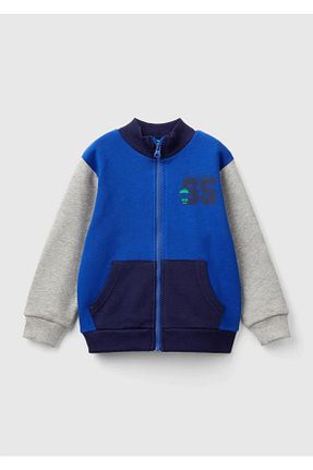 سوئیشرت سرمه ای بچه گانه چاپی United Colors of Benetton - کد 849110654