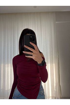 بادی زرشکی زنانه یقه قایقی Butik - کد 877549327
