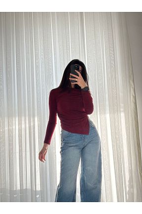 بادی زرشکی زنانه یقه قایقی Butik - کد 877549327