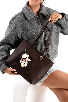 کیف دوشی قهوه ای زنانه چرم مصنوعی NWR BAGS - کد 877547844