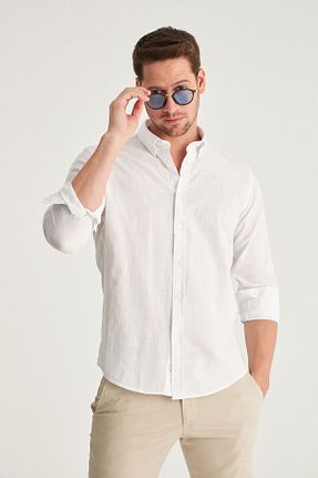 پیراهن سفید مردانه اسلیم فیت D