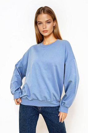 سوئیشرت آبی زنانه ساده VAGGON - کد 876584033