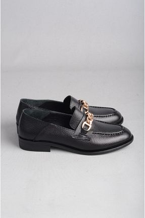 کفش آکسفورد مشکی زنانه پاشنه کوتاه (1 - 4 سانتی متر) SEÇ KUNDURA - کد 872281456