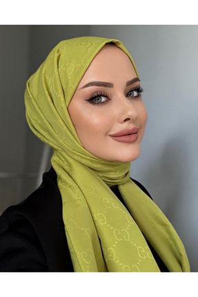شال سبز زنانه پنبه ای helya scarf - کد 877590650