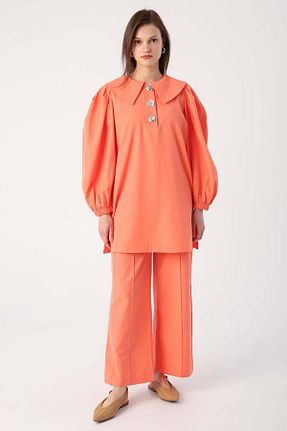 ست بالاتنه و پائین تنه حجاب نارنجی زنانه رگولار ALLDAY - کد 662729972