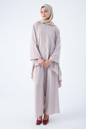 ست بالاتنه و پائین تنه حجاب بژ زنانه رگولار ALLDAY - کد 877602193