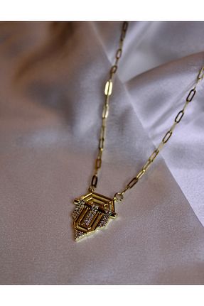 گردنبند استیل ( فولاد ) زرد استیل ضد زنگ Dropaksesuar - کد 877603070