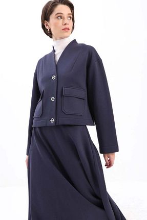 ست بالاتنه و پائین تنه حجاب سرمه ای زنانه رگولار ALLDAY - کد 877603462