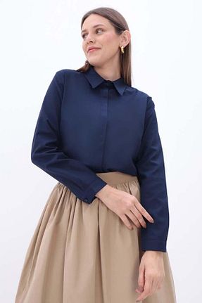 تونیک حجاب سرمه ای زنانه پنبه ای ALLDAY - کد 877605694