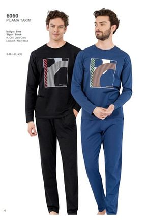 ست لباس راحتی سرمه ای مردانه چاپی Pierre Cardin - کد 877633824