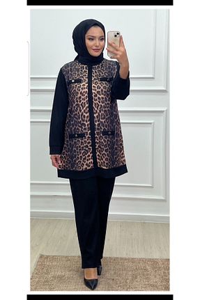 ست بالاتنه و پائین تنه مشکی زنانه تریکو Elele - کد 879318293