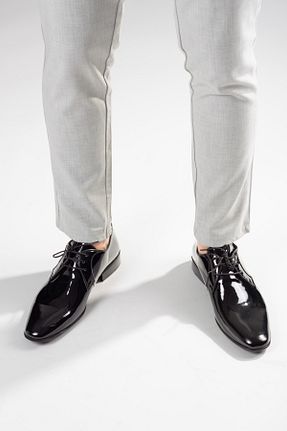 کفش کلاسیک مشکی مردانه چرم خالص oskar - کد 877640568