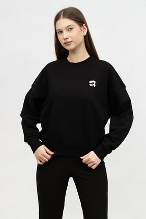 سوئیشرت مشکی زنانه ساده Karl Lagerfeld - کد 877638999