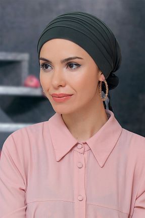 کلاه شنای حجاب خاکی زنانه HÜRREM BONE - کد 215077717