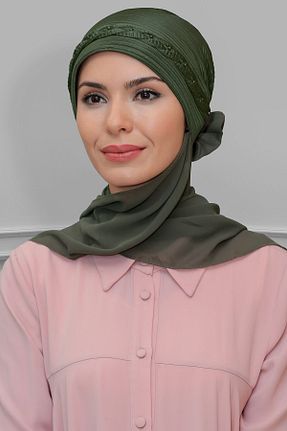 کلاه شنای حجاب خاکی زنانه HÜRREM BONE - کد 215075788