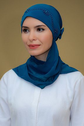کلاه شنای حجاب آبی زنانه HÜRREM BONE - کد 215088939