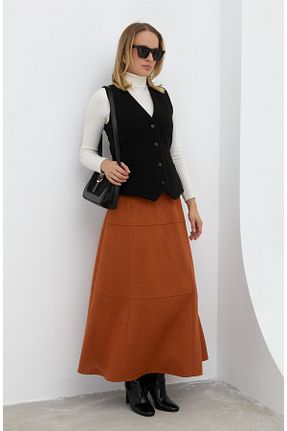 دامن رنگی زنانه مخلوط ویسکون Fatma Atasoy - کد 877644736