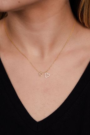 گردنبند نقره طلائی زنانه 925 عیار Elika Silver - کد 877649153