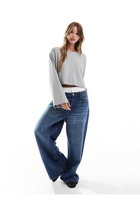 تیشرت طوسی زنانه Loose Hiccup - کد 875917042