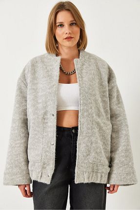 کت طوسی زنانه Straight Bianco Lucci - کد 877654018