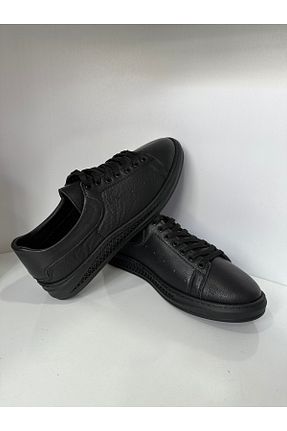 کفش کژوال مشکی مردانه چرم خالص TAŞKINÖZ AYAKKABI - کد 877674007