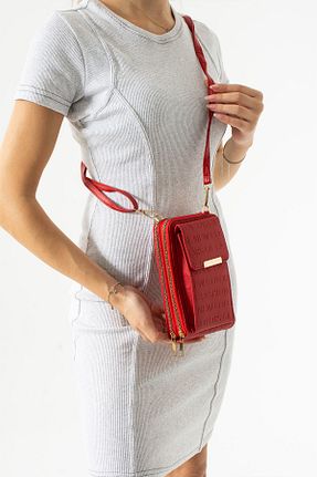کیف دوشی قرمز زنانه چرم مصنوعی NWR BAGS - کد 877677967