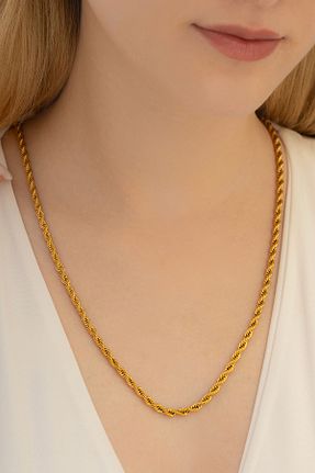 گردنبند جواهر طلائی مردانه استیل ضد زنگ OSMANLI GÜMÜŞ - کد 769306237