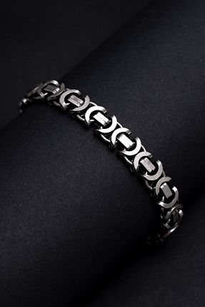 دستبند نقره طوسی مردانه 925 عیار OSMANLI GÜMÜŞ - کد 767620574