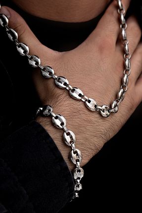 گردنبند استیل ( فولاد ) مردانه استیل (فولاد) OSMANLI GÜMÜŞ - کد 772473107