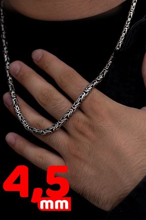 گردنبند نقره مردانه 925 عیار OSMANLI GÜMÜŞ - کد 99786968