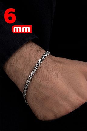 دستبند نقره طوسی مردانه 925 عیار OSMANLI GÜMÜŞ - کد 767614406