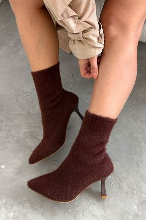 بوت / نیم بوت قهوه ای زنانه تریکو Shoebutik - کد 877738536