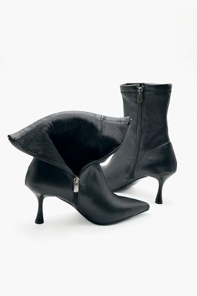 بوت / نیم بوت مشکی زنانه پاشنه تخت Shoebutik - کد 877737212