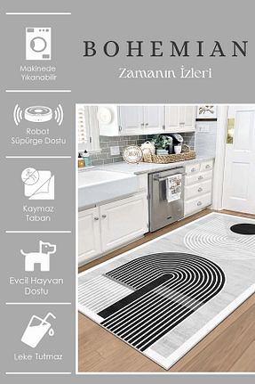 فرش آشپزخانه طوسی پلی استر West Home - کد 877816097