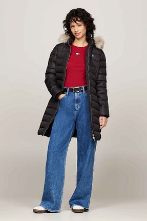 کاپشن مشکی زنانه Fitted Tommy Hilfiger - کد 852780555