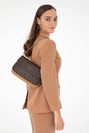 کیف دوشی قهوه ای زنانه چرم مصنوعی Pierre Cardin - کد 863674094