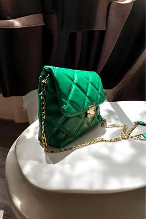 کیف دوشی سبز زنانه چرم مصنوعی Melissa Boutique - کد 877871948