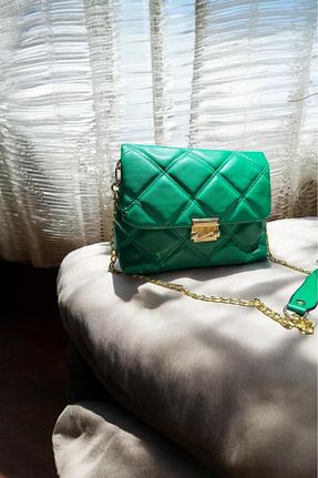 کیف دوشی سبز زنانه چرم مصنوعی Melissa Boutique - کد 877871948