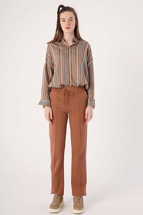 شلوار گرمکن حجاب قهوه ای زنانه رگولار ALLDAY - کد 877867997