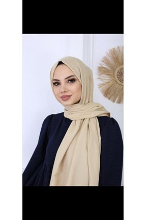 شال بژ زنانه پنبه ای helya scarf - کد 877876371