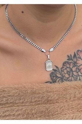 گردنبند استیل ( فولاد ) سبز زنانه استیل (فولاد) milove - کد 878241203