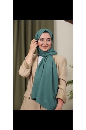 شال سبز زنانه پنبه ای helya scarf - کد 877884649