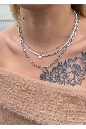 گردنبند جواهر سبز زنانه برنجی takıtarzım - کد 877897650