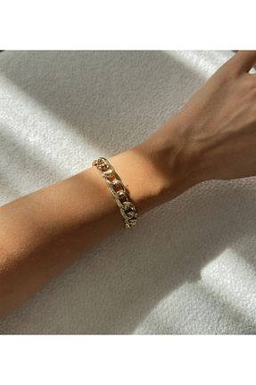 دستبند استیل (فولاد) طلائی زنانه استیل ضد زنگ milatelier - کد 877947247