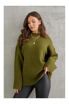 پلیور سبز زنانه ساده Elif Özbey Butik - کد 877968872