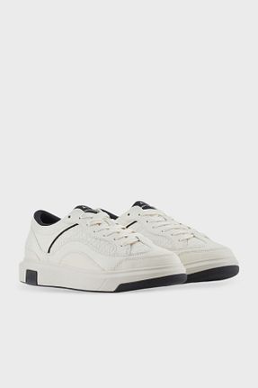 کفش اسنیکر سفید مردانه بند دار Armani Exchange - کد 878055072