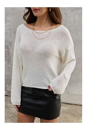 پلیور نباتی زنانه اورسایز Elif Özbey Butik - کد 877971344