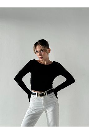 بادی مشکی زنانه یقه دوچرخه Moda Hour - کد 877983534