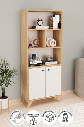 قفسه کتاب سفید 157 سانتی متر Bofigo - کد 818634703